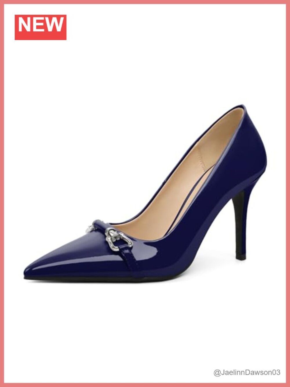 Faux Leather Pointed Toe Stiletto Pumps Women Slip On Heels